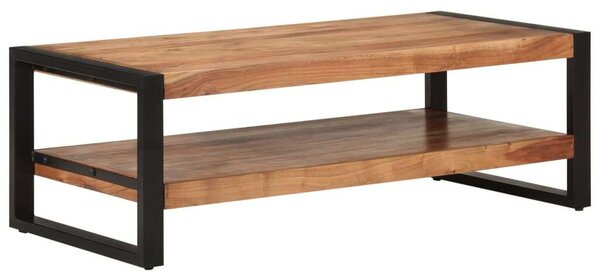 VidaXL Akácfa Dohányzóasztal - 2 Polcos - 120x55x40cm