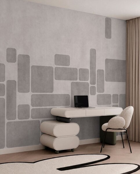 Fotótapéta Geometrikus mintázat lágy szürke és rózsaszín árnyalatokban, Fotótapéta geometria, w05141v1 : Uwalls.hu