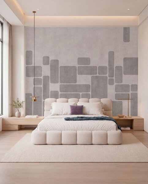 Fotótapéta Geometrikus mintázat lágy szürke és rózsaszín árnyalatokban, Fotótapéta geometria, w05141v1 : Uwalls.hu