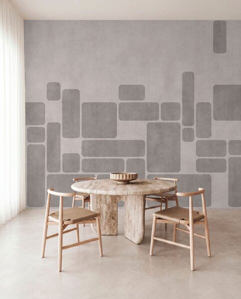 Fotótapéta Geometrikus mintázat lágy szürke és rózsaszín árnyalatokban, Fotótapéta geometria, w05141v1 : Uwalls.hu