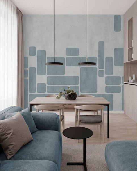 Fotótapéta Geometrikus minta világoskék árnyalatokban, Fotótapéta geometria, w05141v2 : Uwalls.hu