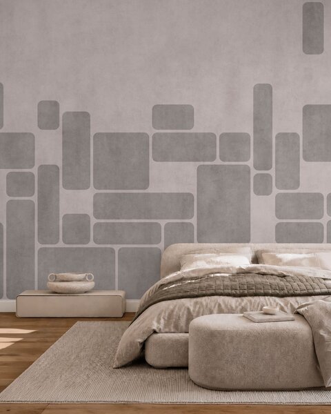 Fotótapéta Geometrikus mintázat lágy szürke és rózsaszín árnyalatokban, Fotótapéta geometria, w05141v1 : Uwalls.hu