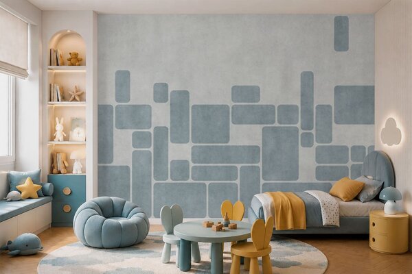 Fotótapéta Geometrikus minta világoskék árnyalatokban, Fotótapéta geometria, w05141v2 : Uwalls.hu