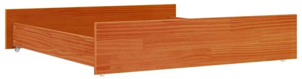 VidaXL Ágyneműtartó Fiók - Tömör Fenyőfa - 2 db - 95x103x18 cm