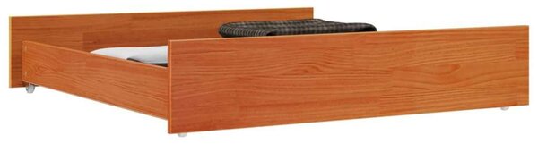 VidaXL Ágyneműtartó Fiók - Tömör Fenyőfa - 2 db - 95x103x18 cm