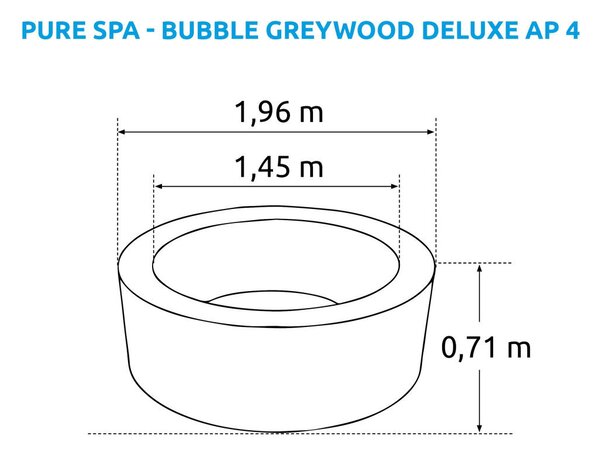 Marimex PureSpa - Bubble Greywood - Felfújható Pezsgőfürdő - 4 fő
