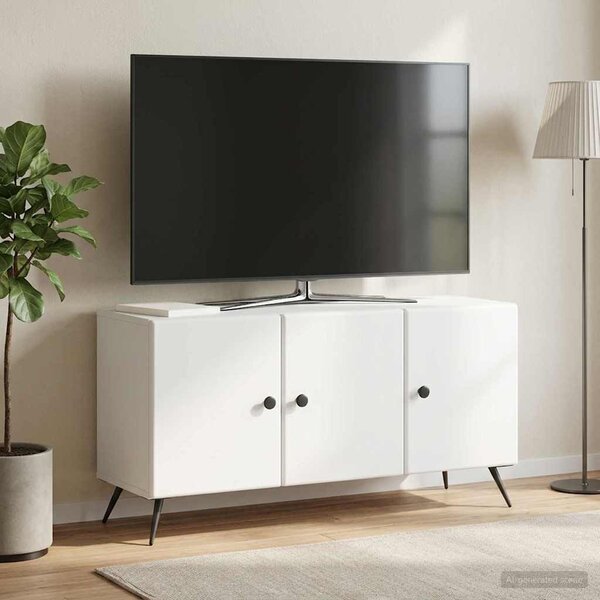 TV szekrény Fehér 99 x 34,5 x 50 cm Szerelt Fa