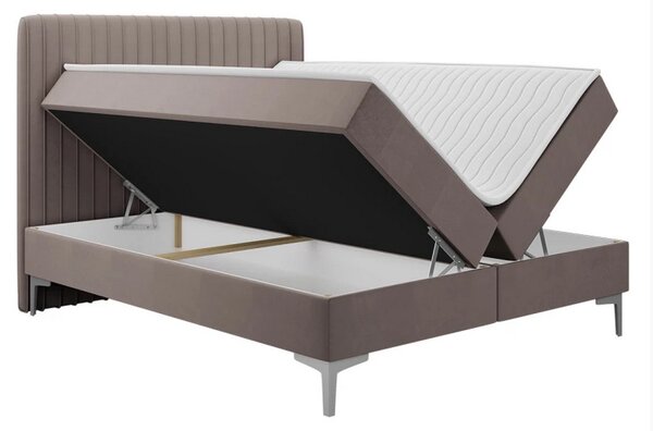 Kontinentális ágy 120x200 HACINA tárolóhellyel - szürke