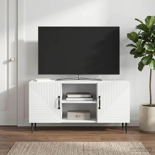 TV szekrény Fehér 102 x 34,5 x 50 cm Szerelt Fa
