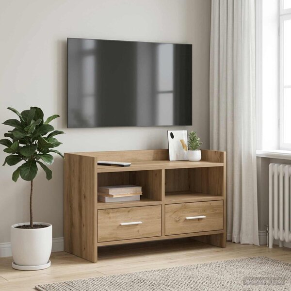 TV szekrény 71,5 x 33 x 47 cm Kézműves Tölgy Szerelt Fa