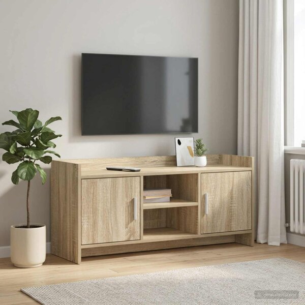 TV szekrény 102 x 33 x 47 cm Sonoma Tölgy Szerelt Fa