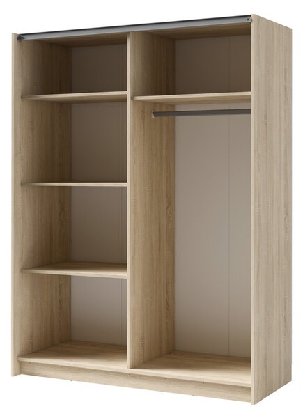 Magas ruhásszekrény 150 cm LORICA - sonoma tölgyfa