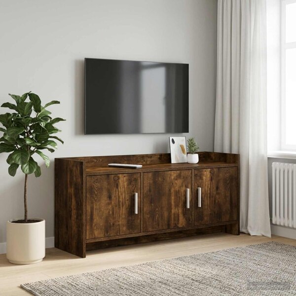TV szekrény 102 x 33 x 47 cm Füstös Tölgy Szerelt Fa