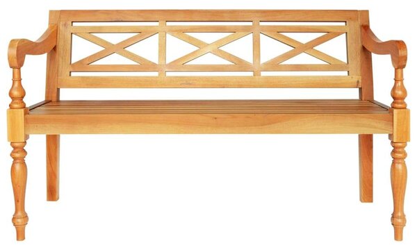 VidaXL világosbarna tömör mahagóni Batavia pad 123 cm