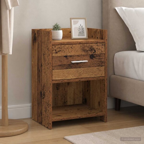 Éjjeliszekrények 2 db Antik Fa 40 x 30 x 60 cm Szerelt Fa