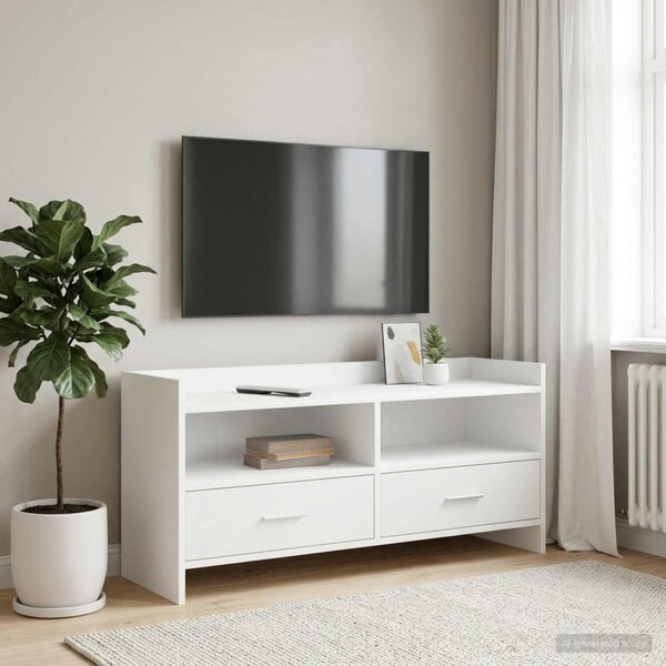 TV szekrény 100 x 33 x 47 cm Fehér Szerelt Fa