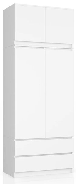 Gardróbszekrény bővíthető 90 cm LOTA - fehér