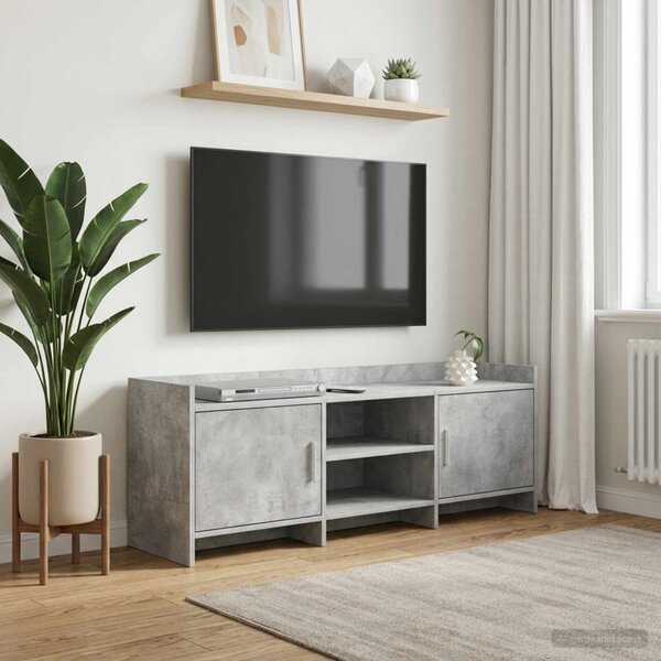 TV szekrény 130 x 33 x 47 cm Betonszürke Szerelt Fa