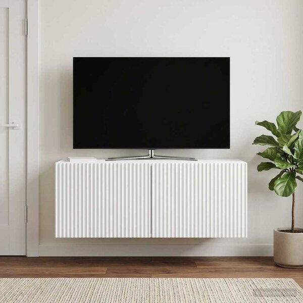 Fali TV szekrény Fehér 78,5 x 31 x 30 cm Szerelt Fa