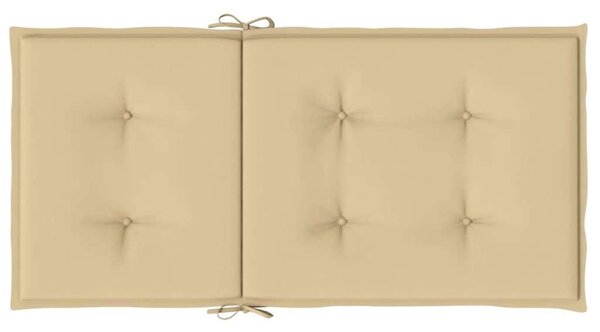 Székpárna szett - 6 db alacsony háttámlás - Melange bézs - 100x50x4cm