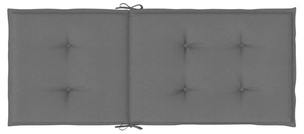 Székpárna Szett - 6 db Magas Háttámlás - Antracit - 120x50x4 cm