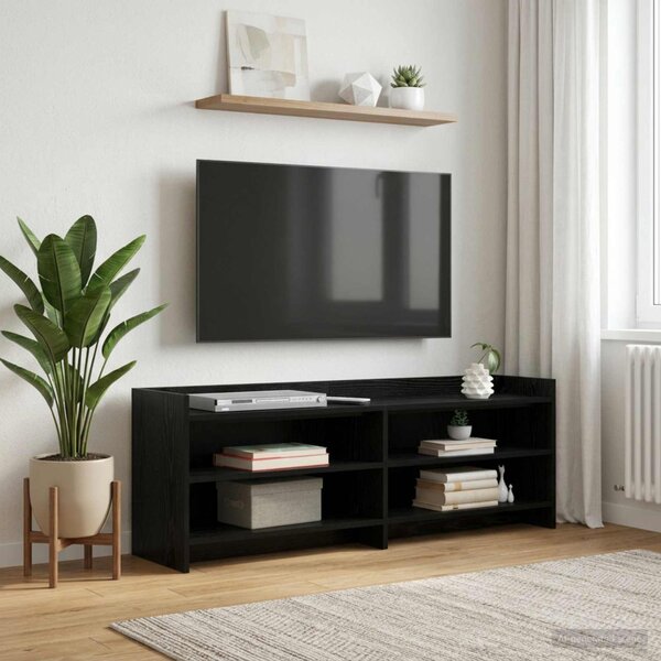 TV szekrény 130 x 33 x 47 cm Fekete Tölgy