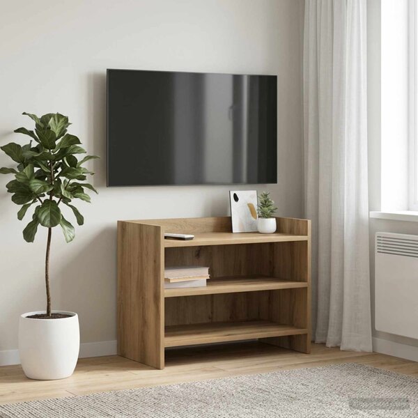 TV szekrény 60 x 33 x 47 cm Kézműves Tölgy Szerelt Fa