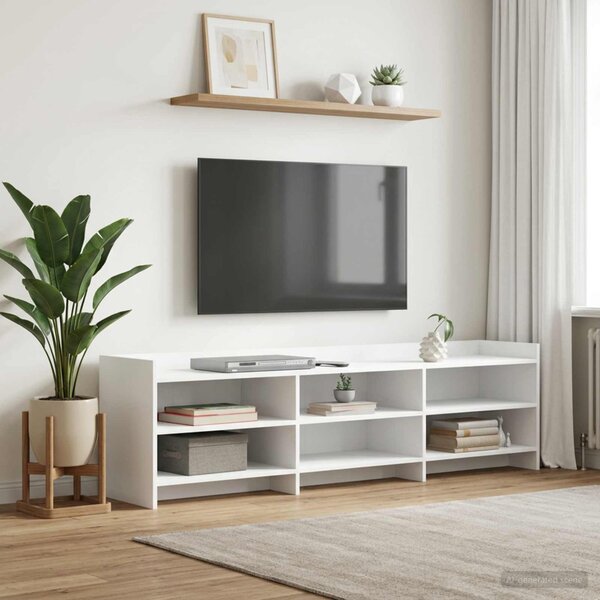 TV szekrény 168 x 33 x 47 cm Fehér Szerelt Fa