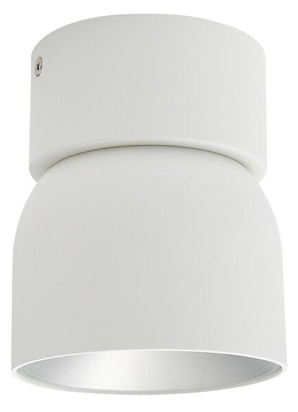 Nordlux Downlight Pitcher, fehér/ezüst, 1 izzó, fém, GU10, dimmelhető, Fehér / opál, Nappali / Étkező, fém, Modern