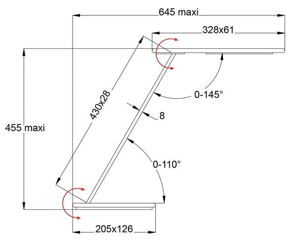 Aluminor LED asztali lámpa Orbit indukciós, ezüst, dimmelhető, Króm / ezüst, Dolgozószoba / Iroda, fém, Modern