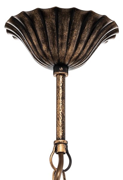 Jupiter Csillár Castle sötét kézzel patinázott 8 izzós, dimmelhető, Bronz / antik sárgaréz, Nappali / Étkező, fém, Antik