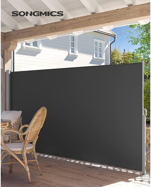 Oldalsó napellenző erkélyre és teraszra 300 x 160, cm, füstszürke