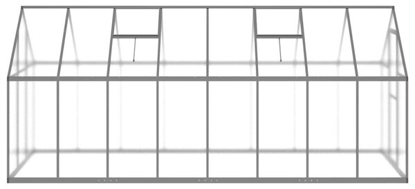 VidaXL antracitszürke alumínium melegház alapvázzal 445x169x195 cm