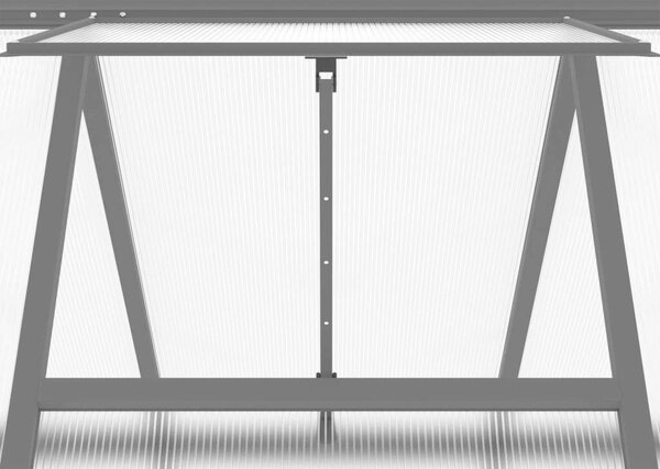 VidaXL antracitszürke alumínium melegház alapvázzal 445x169x195 cm