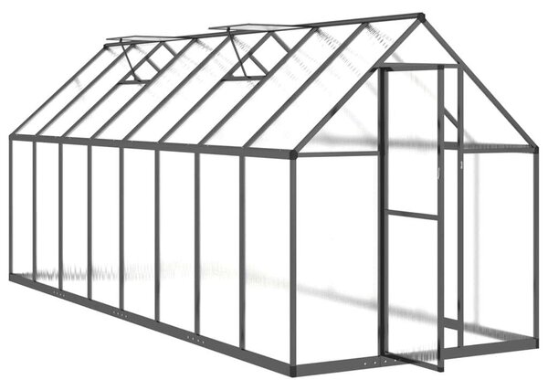 VidaXL antracitszürke alumínium melegház alapvázzal 445x169x195 cm