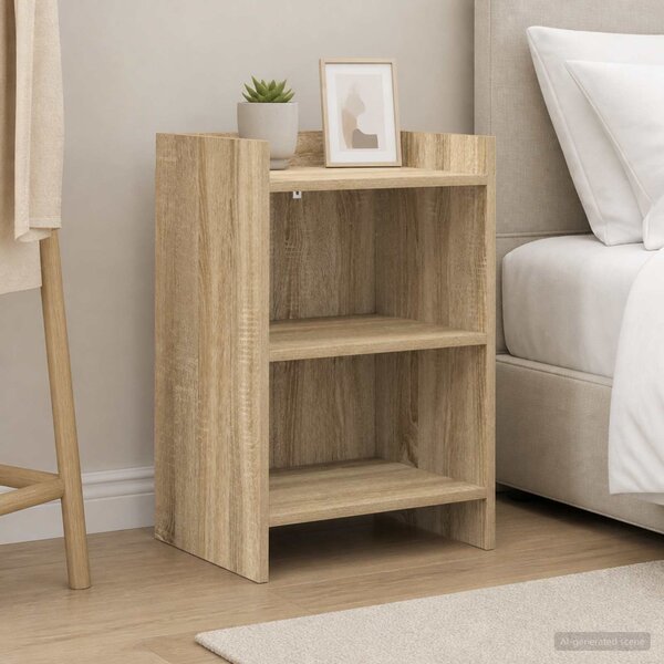 Éjjeliszekrények 2 db Sonoma Tölgy 40 x 30 x 60 cm Szerelt Fa
