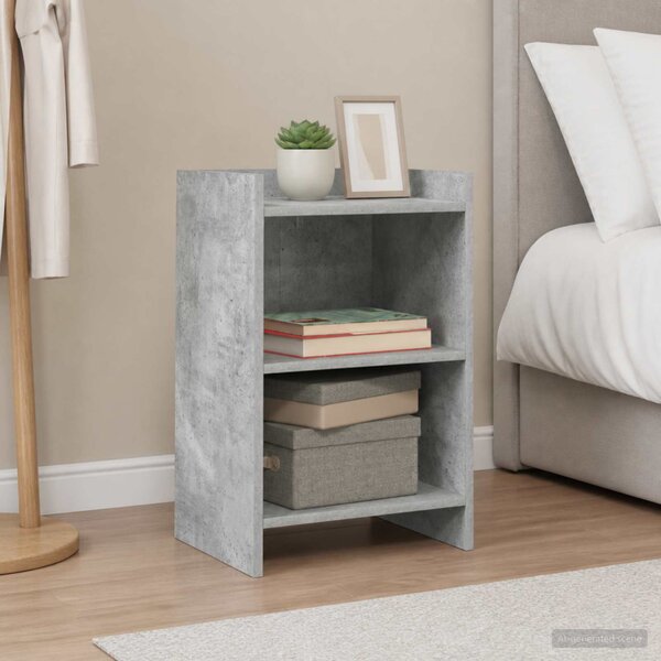 Éjjeliszekrények 2 db Betonszürke 40 x 30 x 60 cm Szerelt Fa
