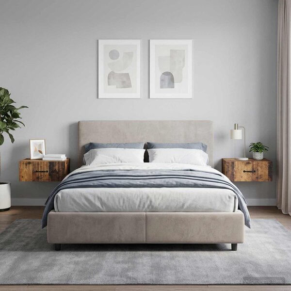 Fali éjjeli szekrény 2 db Antik Fa 49 x 34,5 x 20 cm Szerelt Fa