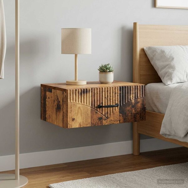 Fali éjjeli szekrény 2 db Antik Fa 49 x 34,5 x 20 cm Szerelt Fa