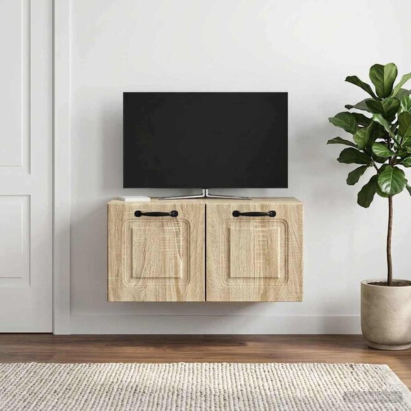 Fali TV szekrény Sonoma Tölgy 59,5 x 31 x 30 cm Szerelt Fa