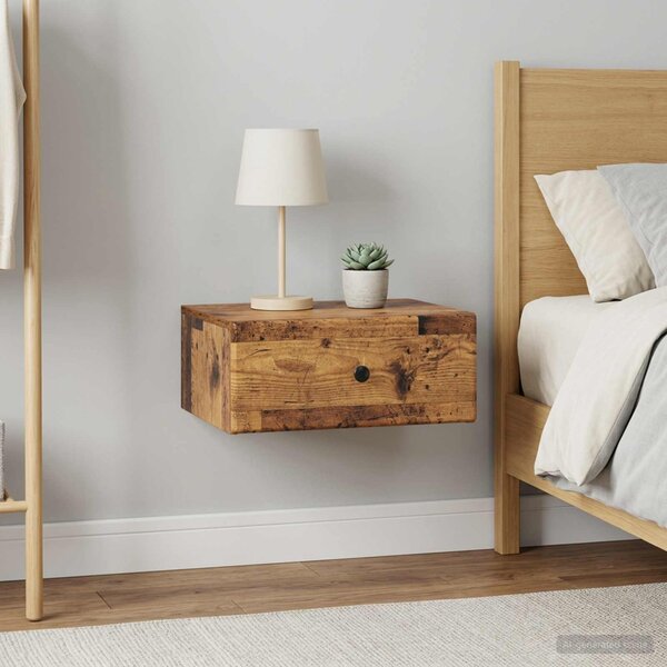 Fali éjjeli szekrény 2 db Antik Fa 49 x 34,5 x 20 cm Szerelt Fa