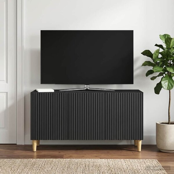 TV szekrény 99 x 34,5 x 50 cm Fekete Szerelt Fa