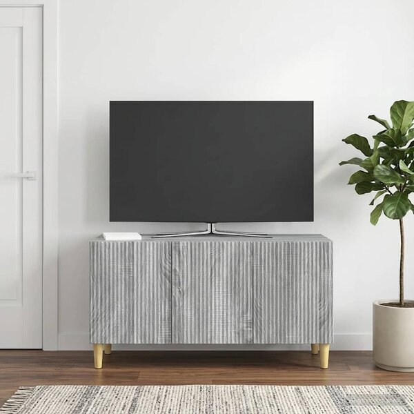 TV szekrény 99 x 34,5 x 50 cm Szürke Sonoma Szerelt Fa