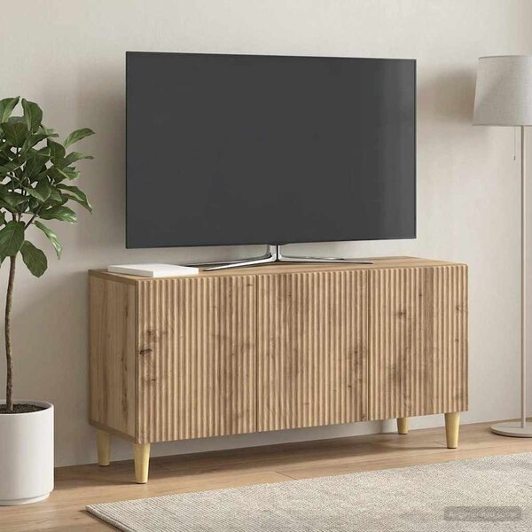 TV szekrény 99 x 34,5 x 50 cm Kézműves Tölgy Szerelt Fa