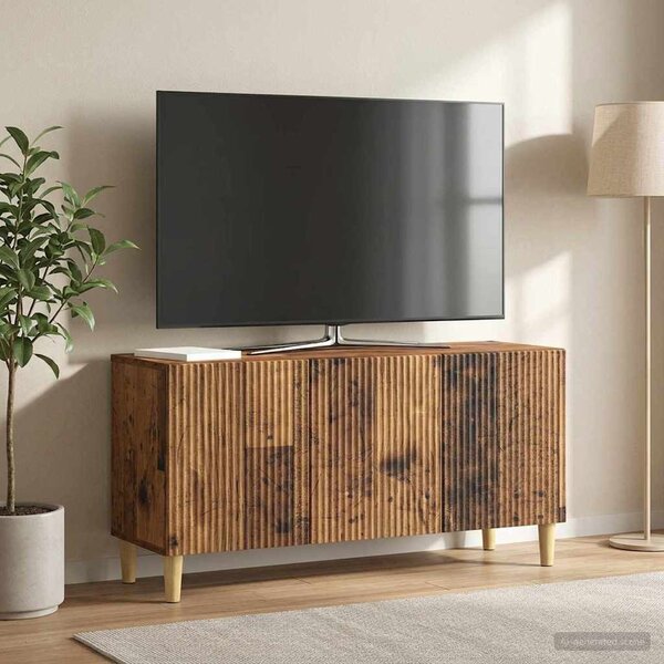 TV szekrény 99 x 34,5 x 50 cm Antik Fa Szerelt Fa