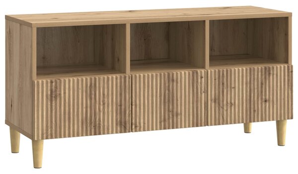 TV szekrény 102 x 34,5 x 50 cm Kézműves Tölgy Szerelt Fa
