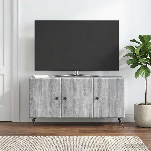 TV szekrény Szürke Sonoma 99 x 34,5 x 50 cm Szerelt Fa