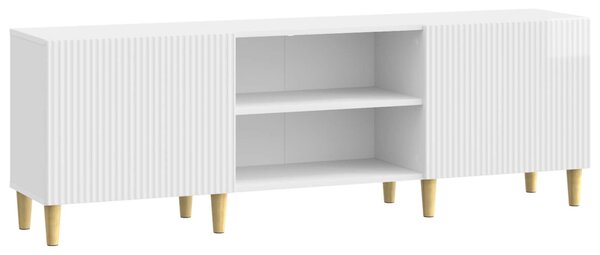 TV szekrény Magasfényű Fehér 150 x 31 x 50 cm Szerelt Fa