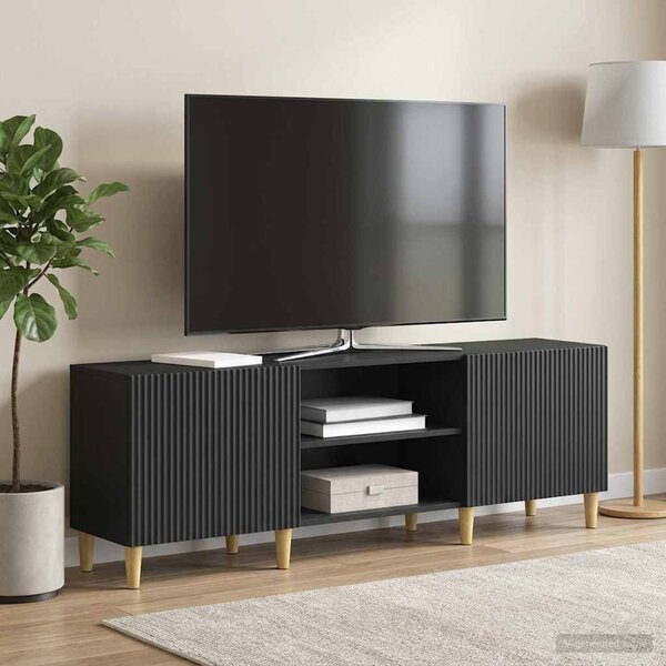 TV szekrény Fekete 150 x 31 x 50 cm Szerelt Fa
