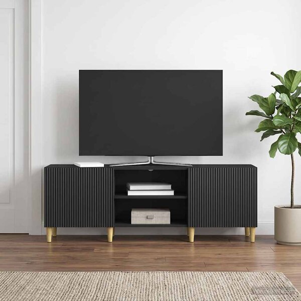 TV szekrény Fekete 150 x 31 x 50 cm Szerelt Fa